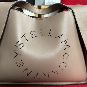 Stella McCartney Tan Tote Bag with Perforated Logo